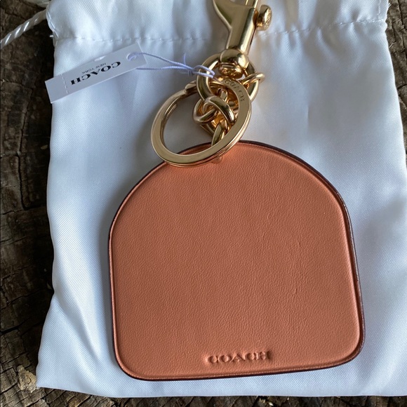 Coach Pink Yellow Brown Red Key Chain - Picture 3 of 4